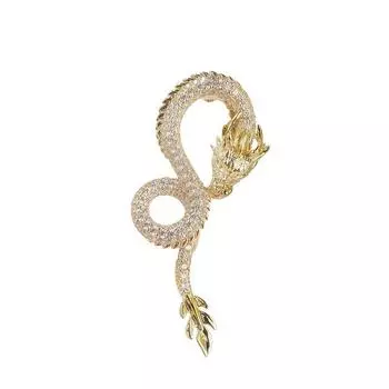 Shenlong полная циркониевая медная брошь брошь для мужчин и женщин легкая роскошная высококачественная атмосферная брошь для костюма золотой