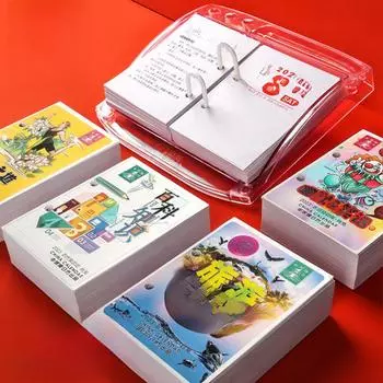 Shenqiu 2025 Perpetual Desktop Calendar с прозрачной подставкой - 64K One Page Daily для делового офиса 2025 Edition