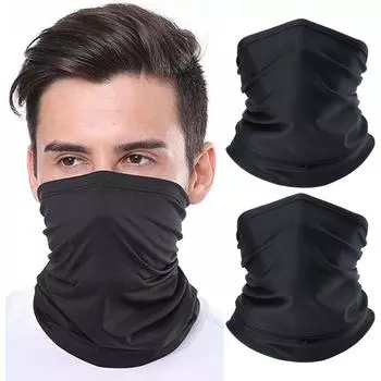 Шея бандана для езды на велосипеде полумаска балаклава головной убор из ледяного шелка защита от ультрафиолета дышащий ветрозащитный 1-pack