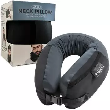 Шея Мобильный Путешествия На Открытом Воздухе Шея Пена с эффектом памяти Без Воздуха Без Воздуха Компактный Темный BANALE. Подушка, Подушка, Подушка, Подушка, Подушка, Путешествие, Самолет, В полете, темно-серого