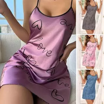 Шея Открытая спина Без рукавов Жаркий принт спагетти Шелковистый атлас Регулируемый ремень на спине Крест ультракороткий Дышащий S фиолетовый