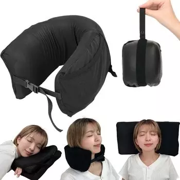 Шея с эффектом памяти также может использоваться как портативная подушка для поясницы и компактная подушка, пена, ягодицы, (черный) чёрный