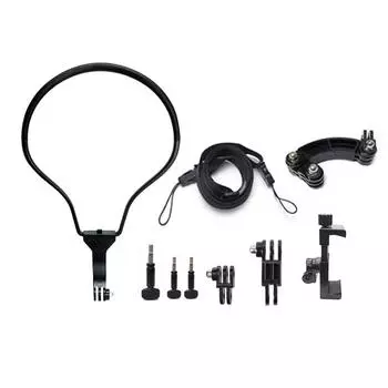 Шея Селфи Держатель для телефона Грудь Плечо Поддержка Угол, Видео Vlog Ожерелье Ремешок Ремень Для тела чёрный