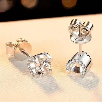 Sherich Ласточкин хвост 0,5 карата с муассанитом и бриллиантом, 100% стерлинговое серебро 925 пробы, сверкающие элегантные серьги-гвоздики, женские брендовые ювелирные изделия белый