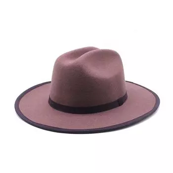 Шерстяная ковбойская шляпа, мужская джазовая шляпа с тесьмой, европейская и американская осенне-зимняя шляпа M56-58cm верблюд