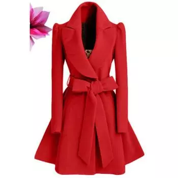 Шерстяная куртка с талией, тонкое шерстяное пальто, тренчкот S