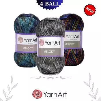 Шерстяная пряжа YarnArt Melody, 4 шара — 230 метров (100гр)-Акрил-полиамид-блузка-шарф-свитер-жилеты-средняя-мягкая-аксессуар-сделай сам