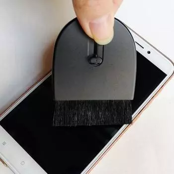 Шерстяная щетка для чистки пластинок Антистатическое средство для чистки виниловых пластинок Мягкое (черный)