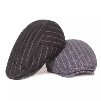 Шерстяная шапка для пожилых людей, зимняя утолщенная теплая шапка-ушанка, шерстяная шапка для мужчин с утиным язычком M56-58cm хаки