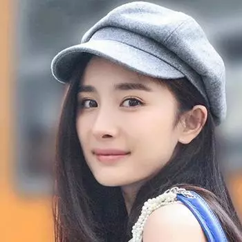 Шерстяная шапка Ji Mao с анисовым звездчатым узором, теплая женская японская литературная берет, однотонная кепка в стиле ретро-художника Adjustable тёмно-синий