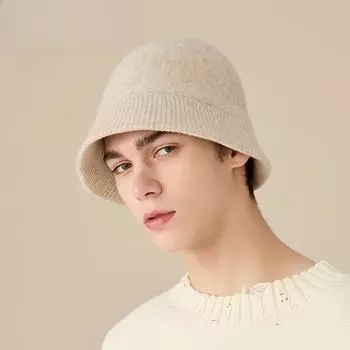 Шерстяная шапка рыбака, мужская, осенне-зимняя, новая, универсальная, теплая, шерстяная шапка, панама, показывающая лицо, маленькая вязаная шапка для бассейна Average size 55-58cm