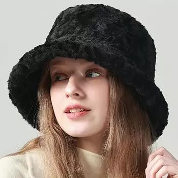 Шерстяная шапка с имитацией большой головы, детская осенне-зимняя корейская версия, модная универсальная маленькая праздничная шапка с простым лицом One Size чёрный