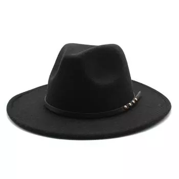 Шерстяная шляпа-цилиндр с плоскими полями и большим карнизом, шляпа в стиле джаз Lmn-010 M56-58cm светло-коричневого