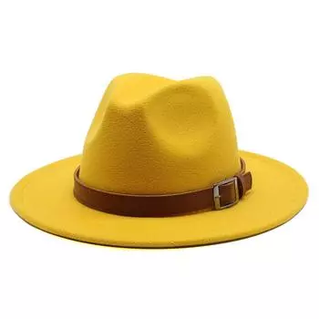 Шерстяная шляпа-цилиндр в стиле джаз, британская шляпа с большими полями, модная мужская и женская шляпа с плоскими полями, фетровая шляпа M56-58cm темно-серого