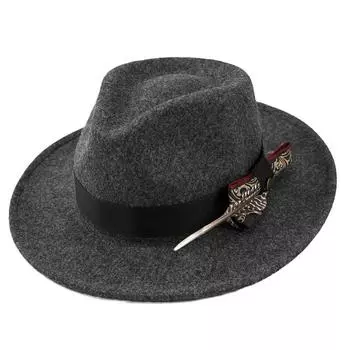 Шерстяная шляпа для мужчин, модная и высококачественная, церемониальная шляпа с перьями и сердцем для женщин, высококачественная рыцарская шляпа One Size