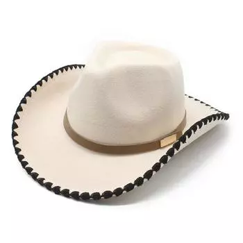 Шерстяная шляпа осень и зима подшитая мужская и женская джазовая шляпа цилиндр европейская и американская ретро мода вестерн ковбойская шляпа M56-58cm красный