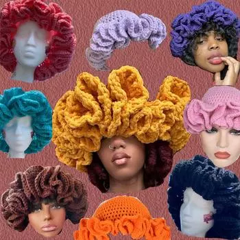 Шерстяная шляпа с оборками по краю, связанная вручную крючком, милая вязаная крючком шляпа для девочек с оборками по краям жёлтый