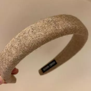 Шерстяная вязаная повязка на голову Женские Девичьи Поролоновая подкладка Простая Повязка-обруч для волос Ободок Аксессуары для волос Осень Зима Мода
