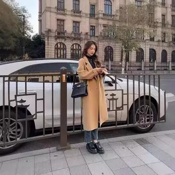 Шерстяное пальто женское Майярд высокого класса мода новый двубортный дизайн осень-зима шерстяное пальто средней и длинной длины S красный