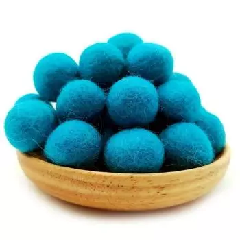 Шерстяной фетровый шарик ручной работы, рождественские серьги с помпонами, аксессуары, 10 шт., цветной меховой шарик, шарик из шерстяной пряжи, 1,5 см 1.5cm чёрный