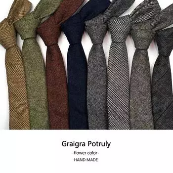 Шерстяной галстук мужской кофейно-зеленый шерстяной галстук 6 см винтажный шотландский дорожный мужской галстук