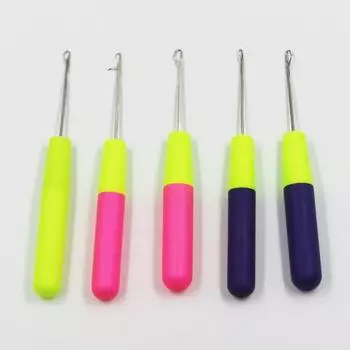 Шерстяной крючок с язычком 1шт Универсальные маленькие инструменты для вязания своими руками зелёный