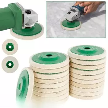 Шерстяной полировальный круг, полировальные круги, круг для угловой шлифовальной машины, угловая шлифовальная машина для металла, мрамора, стекла, керамики, утолщенный шерстяной полировальный круг 1pcs