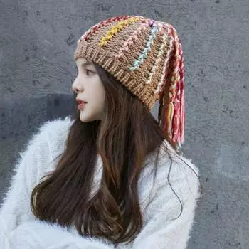 Шерстяной пуловер в стиле регги, теплая шапка-купол в стиле хип-хоп, модная вязаная шапка с дредами, зимняя бежевый