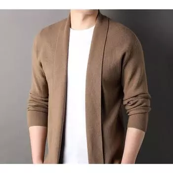 Шерстяной вязаный кардиган, мужской повседневный свитер, куртка, осень, новый корейский вариант, молодежный универсальный модный топ M