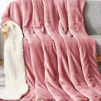 Шерстяные кашемировые одеяла для кроватей, диванов, зимних утепленных покрывал, мягких покрывал из овечьего бархата, флисовых переносных одеял, простыней 70X100cm