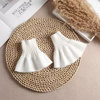 Шерстяные манжеты сохраняют тепло, аксессуары темперамент трехмерные шерстяные изысканные декоративные манжеты белый