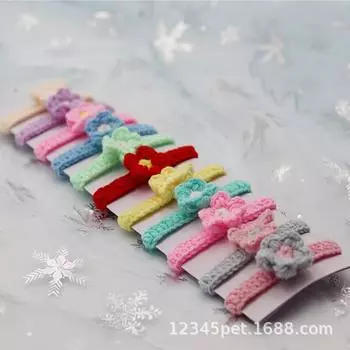 Шерстяные ошейники для кошек и собак ручной работы с кукольными украшениями и рождественские шарфы XS 15-20 CM