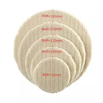 Шерстяные полировальные подушечки для полировки шерсти, войлочное колесо 75–180 мм