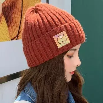 Шерстяные шапки для детей, Осенние и зимние шапки, Вязаные шапки для студентов, Теплые шапки для детей чёрный