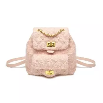 Шерстяные сумки, женские рюкзаки с цепочкой на весну и лето, многофункциональные сумки на одно плечо золотой