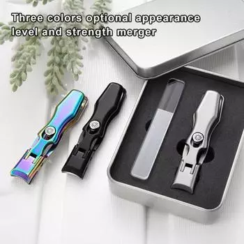 Машинка для стрижки ногтей Sherum, острые кусачки для ногтей Cumuul из нержавеющей стали с предохранительным замком для сбора ногтей, триммер для ногтей с защитой от брызг для пожилых людей серебряный