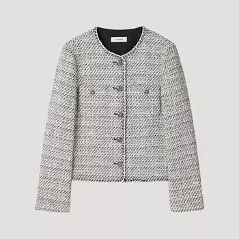 Shesmiss Braided Line Tweed Jacket Swwjkp12080 Be beige/55