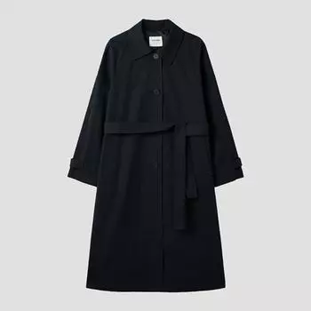 Shesmiss Cotton Balmacaan Trench Coat Swwbyp11010 Dn DARK NAVY/55