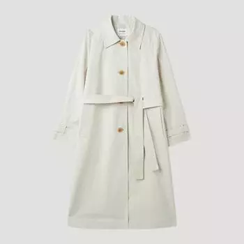 Shesmiss Cotton Balmacan Trench Coat Swwbyp11010 Cr creamy/55