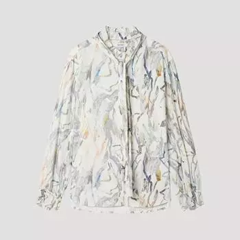 Shesmiss Frill Neck Tie Blouse Swwblp11050 Cr creamy/66