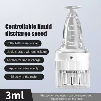 Шесть игл, аппликатор для кожи головы, жидкая расческа для корней волос, медицинская расческа для волос для роста волос, сыворотка, масло, питательный направляющий массажер