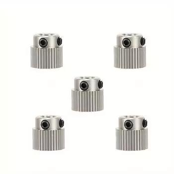 Шестерня экструдера из 5 частей, привод деталей для 3D-принтера, 36-зубчатая шестерня экструдера из нержавеющей стали, совместимая с CR-10, CR-10S, S4, S5, Ender 3, Ender 3Pro 36 Teeth