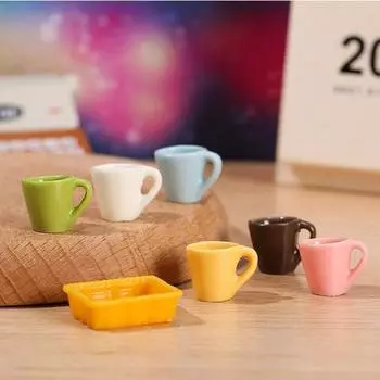 Шестицветная чашка мха микро ландшафт украшения смоляные украшения DIY материал пластина