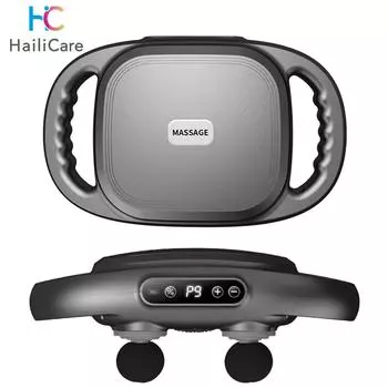 Шестиголовый пистолет для фасции Массажер для расслабления мышц, талии, спины, шеи, ног, тела, глубокий массаж мышц Электрический вибрационный пистолет для массажа серый