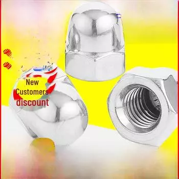 Шестигранная гайка-заглушка из нержавеющей стали 201/304 со встроенной крышкой, размеры: М3, М8, М18 M4 (Zinc Plated Iron)