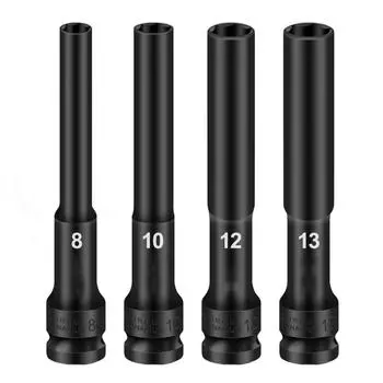 Шестигранная головка, 4 шт., шестигранная головка из хром-ванадиевой стали