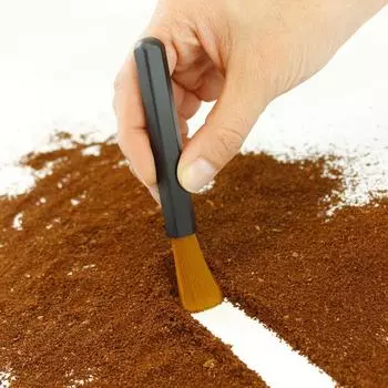 Шестигранная имитация щетины щетка алюминиевая трубка кофемашина щетка для кофейного порошка щетка для кухни чёрный