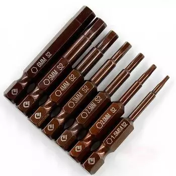 Шестигранная отвертка бита ванадиевая сталь 1/4 дюйма шестигранник прочность H2