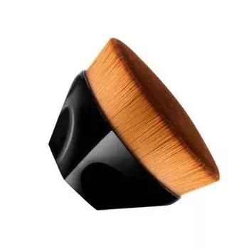 Шестигранная ромбическая кисть для макияжа с короткой ручкой Magic Foundation Кисть для макияжа высокого качества Жидкий BB-крем Кисть для румян и пудры чёрный