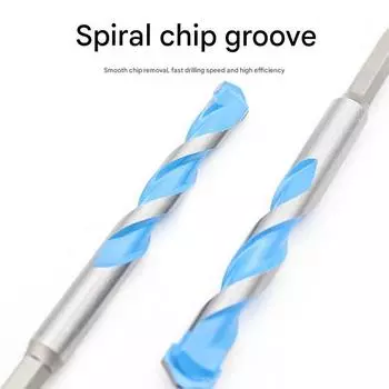 Шестигранная ручка Многофункциональная стеклянная плитка Бетонная стена Дрель Электрическая дрель Дырокол Дырокол Сверло One Size синий